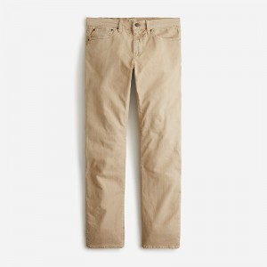 Men's J.Crew 484 Slim-fit garment-dyed five-pocket Pants Khaki Straw USA HRNAWYQ18