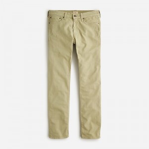 Men's J.Crew 484 Slim-fit garment-dyed five-pocket Pants Military Green USA JXELGFM84