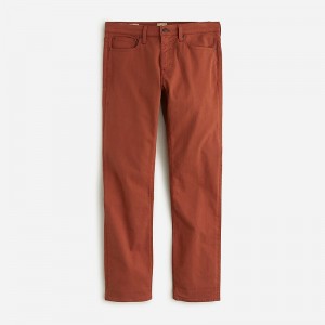 Men's J.Crew 484 Slim-fit garment-dyed five-pocket Pants Vintage Red USA QXAPUNY39