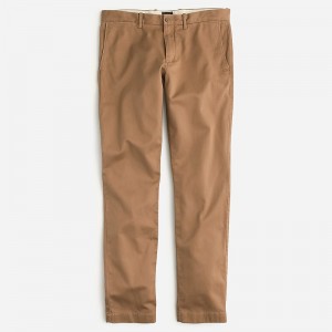 Men's J.Crew 484 Slim-fit stretch chino Pants River Brown USA UGNXVET84