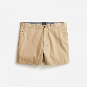 Men's J.Crew 5" stretch chino Shorts Khaki USA DLFAWHX71