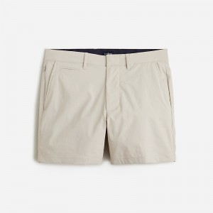 Men's J.Crew 5'' tech Shorts Stone USA EHNYWMO89