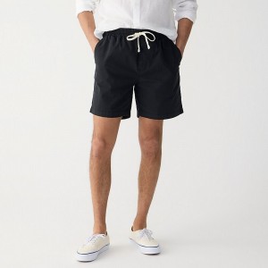 Men's J.Crew 6" dock Shorts Black USA YPJTDEN28