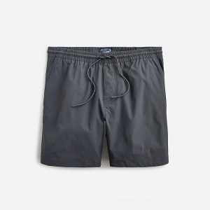 Men's J.Crew 6" tech dock Shorts Coal Grey USA QJORAVH08