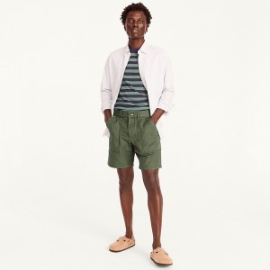 Men's J.Crew 8" camp Shorts Sea Green USA OBWDGRH87