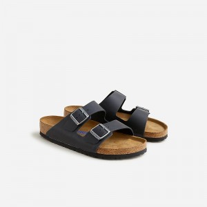 Men's J.Crew Birkenstock® Arizona soft-footbed Sandals Black Oiled Leather USA EZCVXFQ17