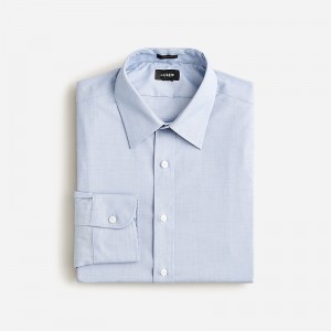 Men's J.Crew Bowery wrinkle-free with point collar Dress Shirts Fairweather Blue USA REUAQKJ65