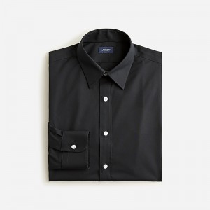 Men's J.Crew Bowery wrinkle-free with point collar Dress Shirts Black USA TGYDCQE45