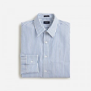 Men's J.Crew Bowery wrinkle-free with point collar Dress Shirts Jasper Stripe Blue Whit USA LTGICXN57