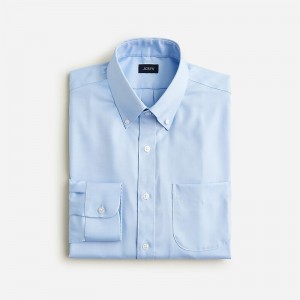 Men's J.Crew Bowery wrinkle-free with point collar Dress Shirts Blue USA OTGHXYV43