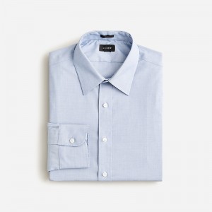 Men's J.Crew Bowery wrinkle-free with point collar Dress Shirts Fairweather Blue USA TYJRHMU03