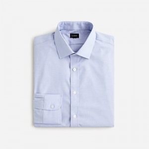 Men's J.Crew Bowery wrinkle-free with spread collar Dress Shirts Fairweather Blue USA KDETXSJ37