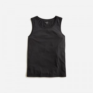 Men's J.Crew Broken-in Tank Tops Black USA TJOGUMS32