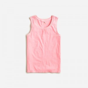 Men's J.Crew Broken-in Tank Tops Hibiscus USA CDUKIJZ54