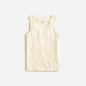 Men's J.Crew Broken-in Tank Tops Natural USA YRCZAQB87