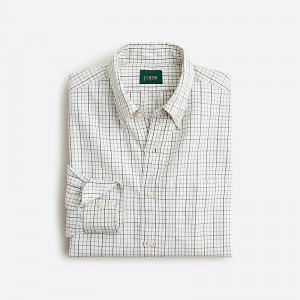 Men's J.Crew Broken-in organic cotton oxford Shirts Daryl White Blues USA VSNHMJZ52