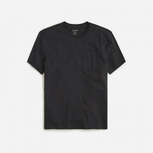 Men's J.Crew Broken-in pocket T-shirts Black USA ABVWKFO39