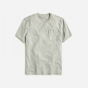 Men's J.Crew Broken-in pocket T-shirts Hthr Grey USA HKYNADF18