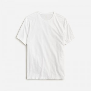 Men's J.Crew Broken-in short-sleeve T-shirts White USA JWZQHDY40