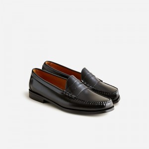 Men's J.Crew Camden Loafers Black USA OKCZHBD59