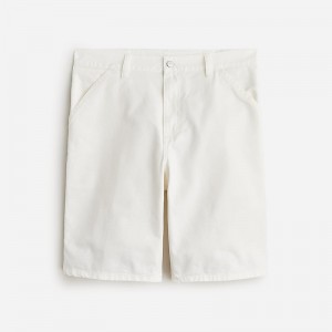 Men's J.Crew Carhartt® Work Progress 10'' single-knee Shorts Off White USA ZPIFWUR23