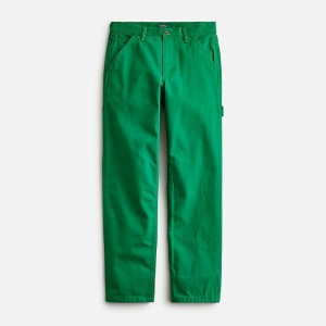 Men's J.Crew Carpenter Pants Billiard Green USA YFWNMTL16