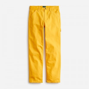 Men's J.Crew Carpenter Pants Slicker Yellow USA ANIMLSD35