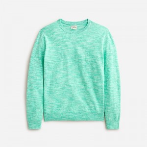 Men's J.Crew Cotton-blend crewneck Sweaters Chrome Green USA AOBKSMJ17