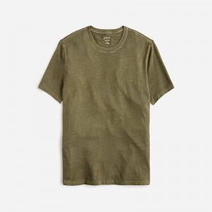 Men's J.Crew Hemp-organic cotton blend T-shirts Loden Green USA IKPUYML50