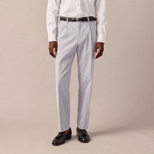 Men's J.Crew Kenmare Relaxed-fit Italian cotton pincord Suit Pant Navy White USA DGNKUXQ68