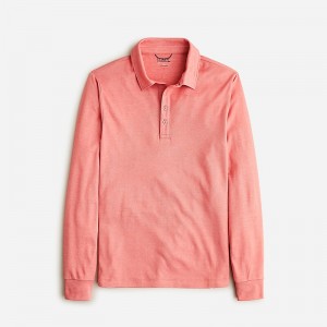 Men's J.Crew Long-sleeve performance with COOLMAX® technology Polo Shirts Dusty Barn USA DZFXWLC75