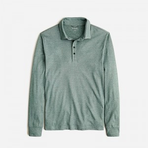 Men's J.Crew Long-sleeve performance with COOLMAX® technology Polo Shirts Old Forest USA RBLPJOG40