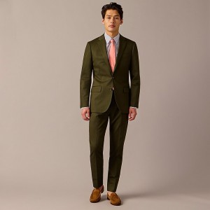 Men's J.Crew Ludlow Slim-fit Suit Jacket Dark Olive USA QJPWVOE92