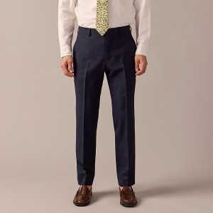 Men's J.Crew Ludlow Slim-fit Suit Pant Navy Mini Check USA QHAMNJT24