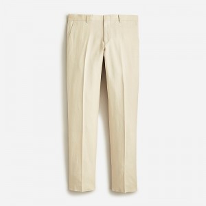 Men's J.Crew Ludlow Slim-fit unstructured Suit Pant Cream USA AZUMXHY90