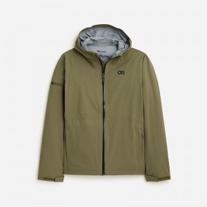 Men's J.Crew Outdoor Research® Stratoburst stretch rain Jackets Ranger Green USA XHOKLRI16