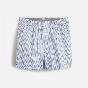 Men's J.Crew Patterned Boxers Window Space Blue USA FPMXVAH56