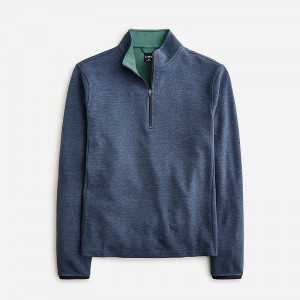 Men's J.Crew Performance half-zip pullover with COOLMAX® technology Sweatshirts Hthr Harbor Mineral USA GCPKDXU78