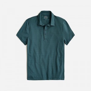 Men's J.Crew Performance with COOLMAX® Polo Shirts Green Pilot USA AKYHLRZ82