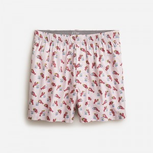 Men's J.Crew Printed Boxers Cocktail Lobster Light USA YRCIGKL32