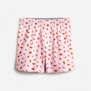 Men's J.Crew Printed Boxers Watermelons Pink Multi USA TFOZJHC90