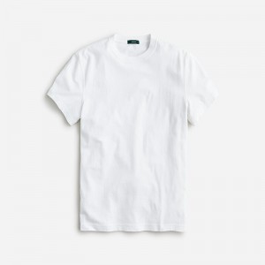 Men's J.Crew Relaxed premium-weight cotton no-pocket T-shirts White USA UAJHLIT23