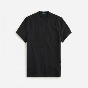 Men's J.Crew Relaxed premium-weight cotton no-pocket T-shirts Black USA ELBKXJW78