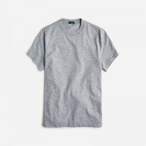 Men's J.Crew Relaxed premium-weight cotton no-pocket T-shirts Marled Champ Grey USA AHYILKN73