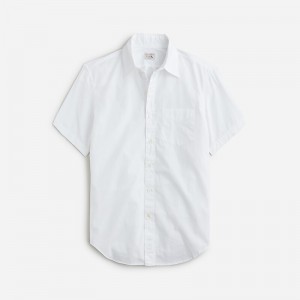 Men's J.Crew Relaxed short-sleeve midweight denim Shirts White USA MYKSLCP52