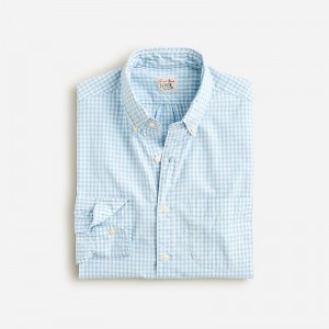 Men's J.Crew Secret Wash cotton poplin Shirts Quincy Light Blue White USA GJTHWAK57