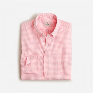 Men's J.Crew Secret Wash cotton poplin Shirts Quincy Pink White USA FXOZREY19