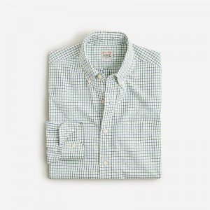 Men's J.Crew Secret Wash cotton poplin Shirts Wyatt Green Olive USA ZWNALXS07