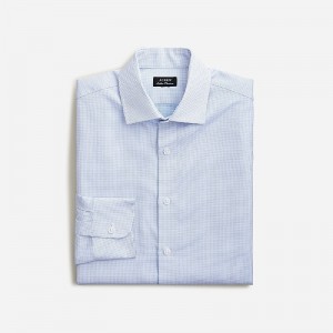 Men's J.Crew Slim-fit Ludlow Premium fine cotton dobby Dress Shirt White Blue Royal Dobby USA CTYBFXG18