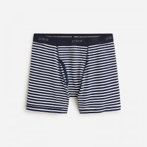 Men's J.Crew Stretch 4" Boxer Briefs Brennan Stripe USA EQGPZJB46